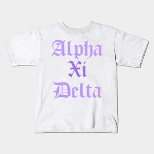 A Xi D Purple Gothic Font Kids T-Shirt